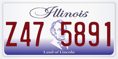 IL license plate Z475891