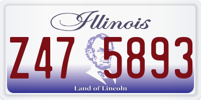 IL license plate Z475893