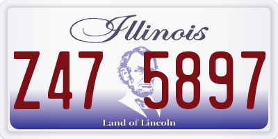 IL license plate Z475897