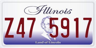 IL license plate Z475917