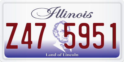 IL license plate Z475951