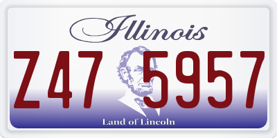 IL license plate Z475957