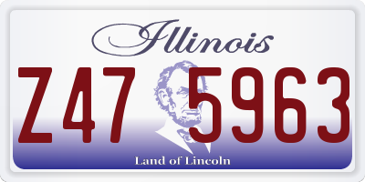 IL license plate Z475963
