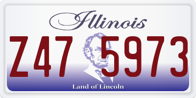 IL license plate Z475973