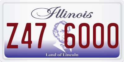 IL license plate Z476000
