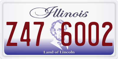 IL license plate Z476002