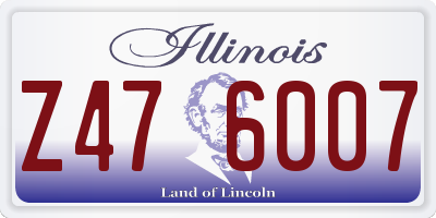 IL license plate Z476007