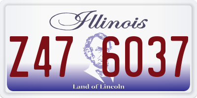 IL license plate Z476037