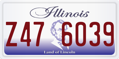 IL license plate Z476039