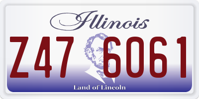 IL license plate Z476061