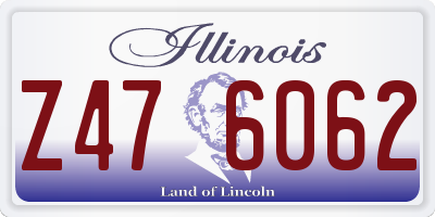 IL license plate Z476062