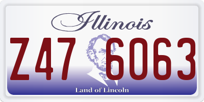 IL license plate Z476063