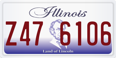IL license plate Z476106