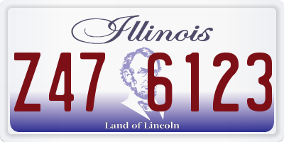 IL license plate Z476123
