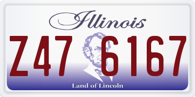 IL license plate Z476167