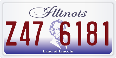 IL license plate Z476181