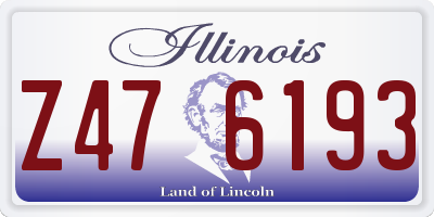 IL license plate Z476193