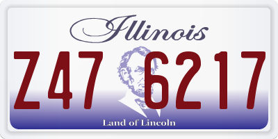 IL license plate Z476217