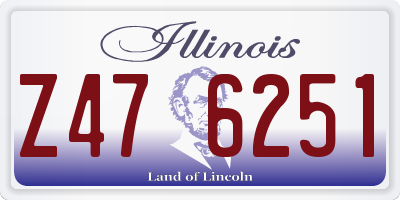 IL license plate Z476251