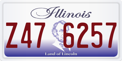 IL license plate Z476257