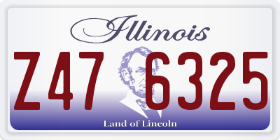 IL license plate Z476325
