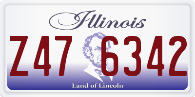 IL license plate Z476342