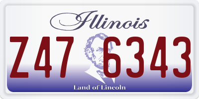 IL license plate Z476343