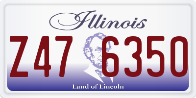 IL license plate Z476350