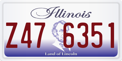 IL license plate Z476351