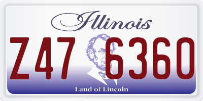 IL license plate Z476360