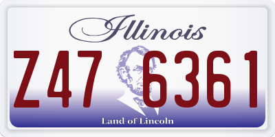 IL license plate Z476361