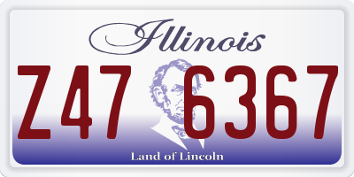 IL license plate Z476367