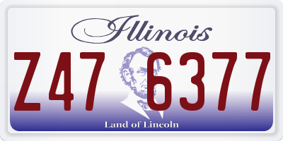 IL license plate Z476377