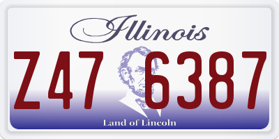 IL license plate Z476387