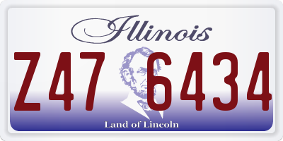 IL license plate Z476434