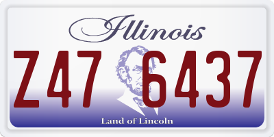 IL license plate Z476437