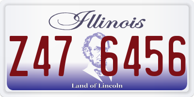 IL license plate Z476456
