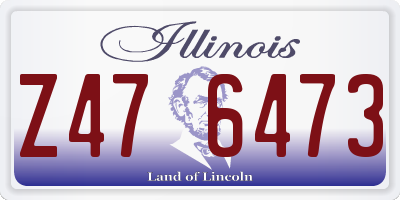 IL license plate Z476473
