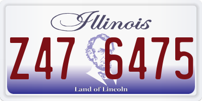 IL license plate Z476475