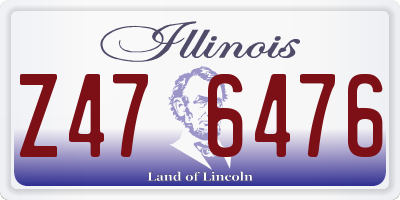 IL license plate Z476476