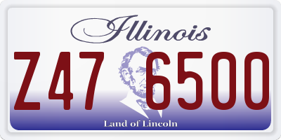 IL license plate Z476500