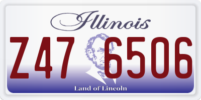 IL license plate Z476506