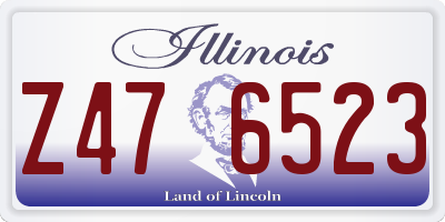 IL license plate Z476523