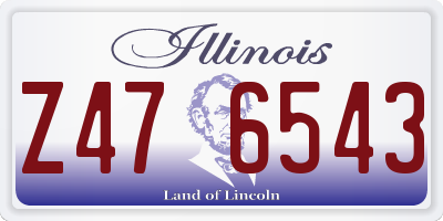IL license plate Z476543