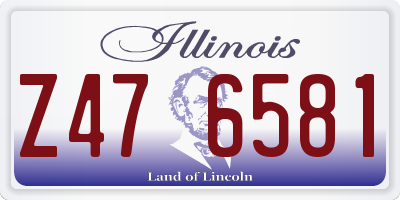 IL license plate Z476581