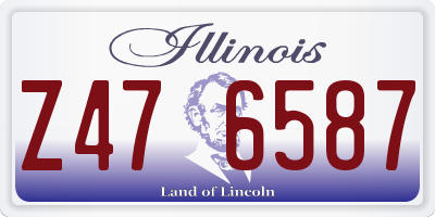 IL license plate Z476587