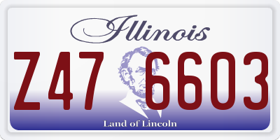 IL license plate Z476603