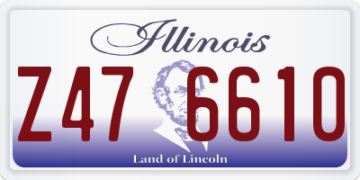 IL license plate Z476610