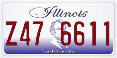 IL license plate Z476611