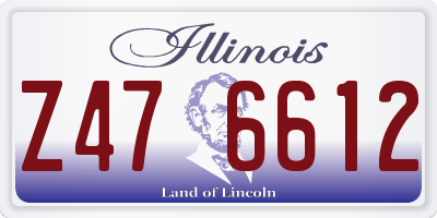 IL license plate Z476612
